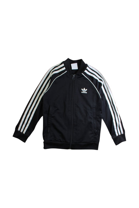 A Black Lightweight Jackets from Adidas in size 6T for neutral. (Front View)