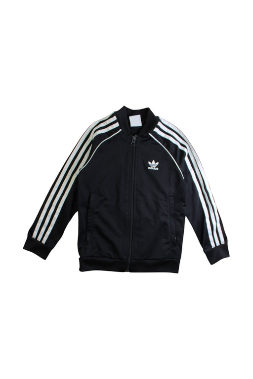 A Black Lightweight Jackets from Adidas in size 6T for neutral. (Front View)