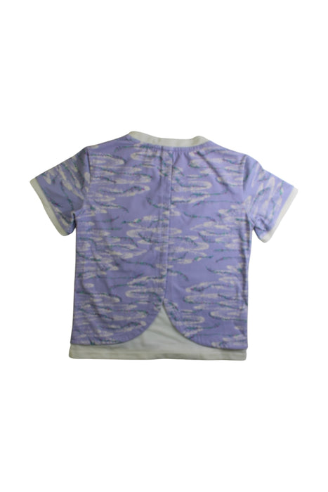 A Purple Short Sleeve T Shirts from Moody Tiger in size 4T for girl. (Back View)