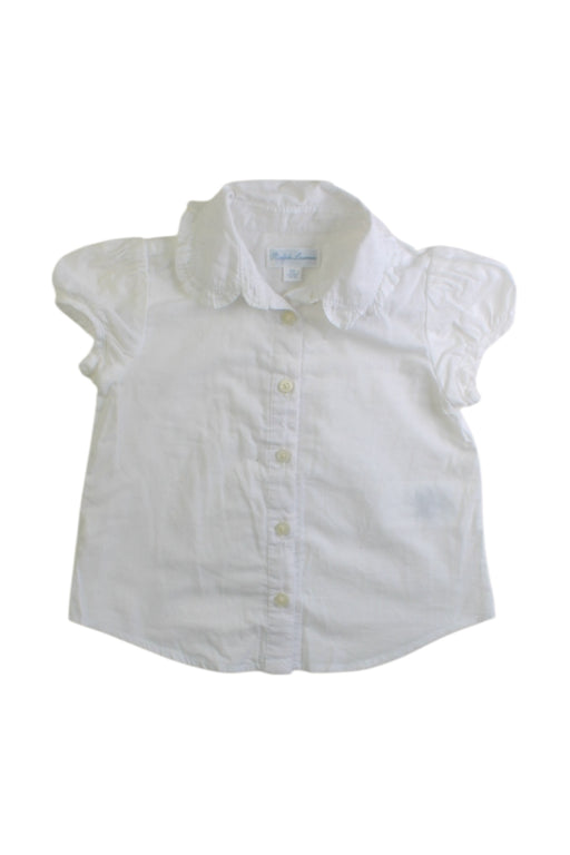A White Short Sleeve Tops from Ralph Lauren in size 6-12M for girl. (Front View)