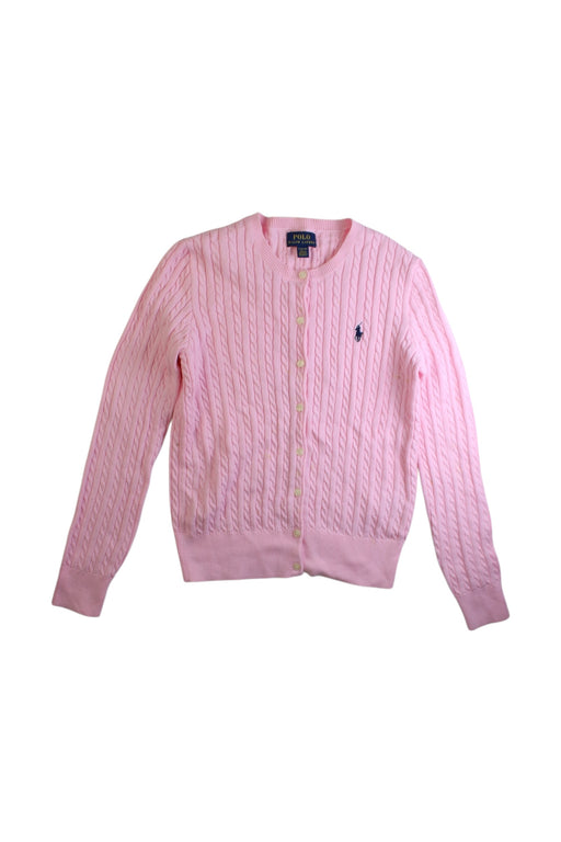 A Pink Cardigans from Polo Ralph Lauren in size 12Y for girl. (Front View)