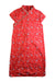 A Red Sleeveless Dresses from Elly in size 6T for girl. (Front View)
