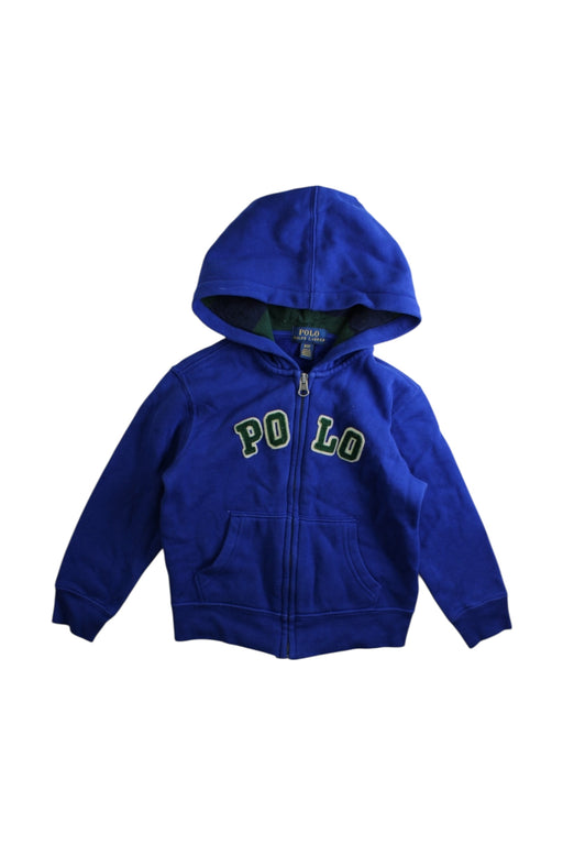 A Blue Zippered Sweatshirts from Polo Ralph Lauren in size 3T for boy. (Front View)