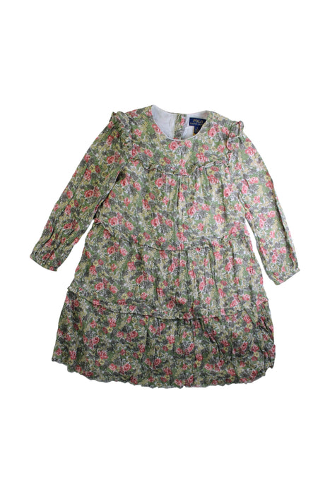 A Multicolour Long Sleeve Dresses from Polo Ralph Lauren in size 6T for girl. (Front View)
