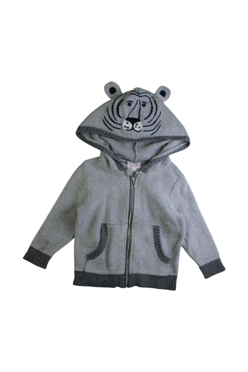 A Grey Zippered Sweatshirts from Seed in size 2T for boy. (Front View)