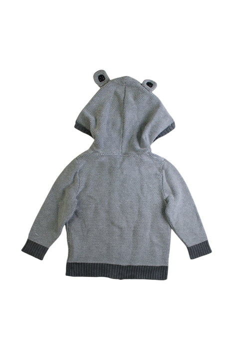 A Grey Zippered Sweatshirts from Seed in size 2T for boy. (Back View)