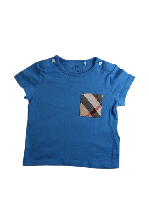 A Blue Short Sleeve T Shirts from Burberry in size 6-12M for boy. (Front View)