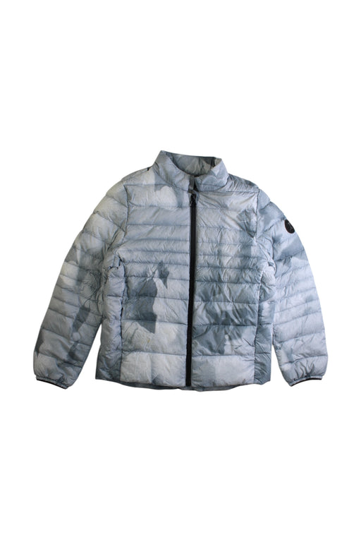 A Grey Puffer/Quilted Jackets from Moody Tiger in size 5T for boy. (Front View)