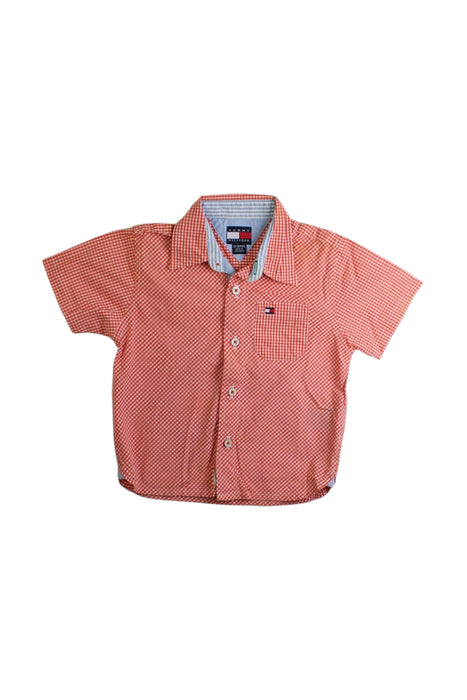 A Orange Short Sleeve Shirts from Tommy Hilfiger in size 12-18M for boy. (Front View)