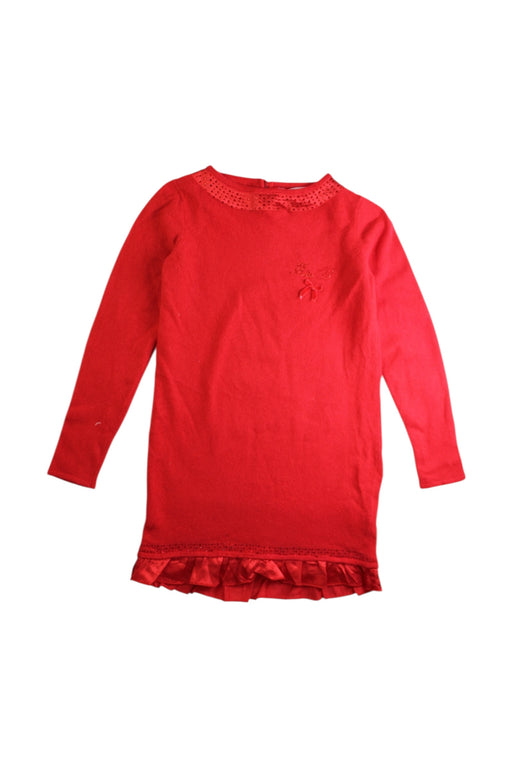 A Red Long Sleeve Dresses from Miss Blumarine in size 8Y for girl. (Front View)