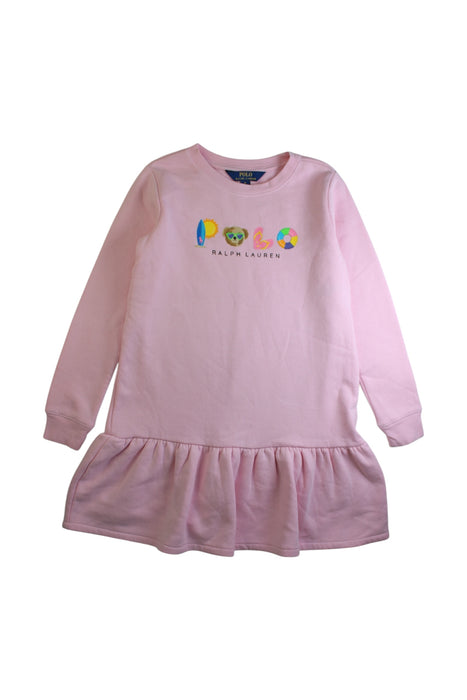 A Pink Sweater Dresses from Polo Ralph Lauren in size 8Y for girl. (Front View)