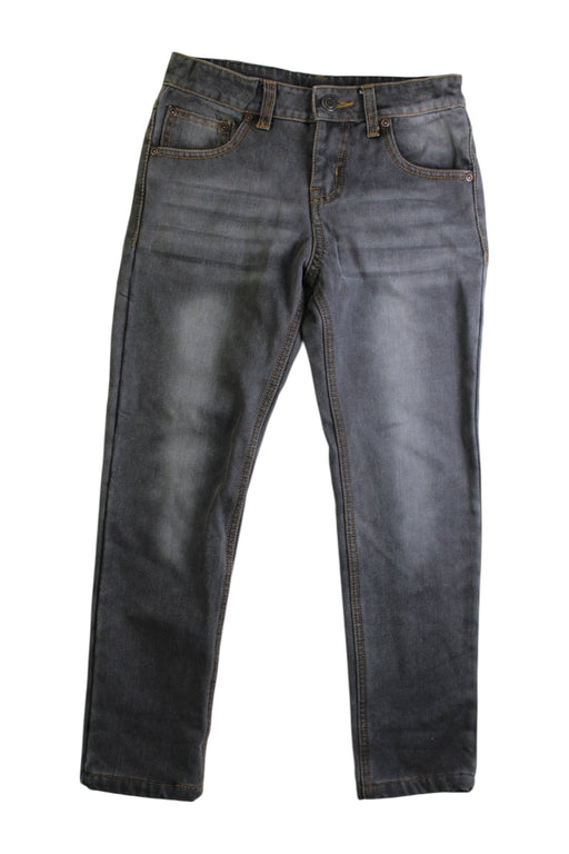 A Grey Jeans from Chickeeduck in size 7Y for boy. (Front View)