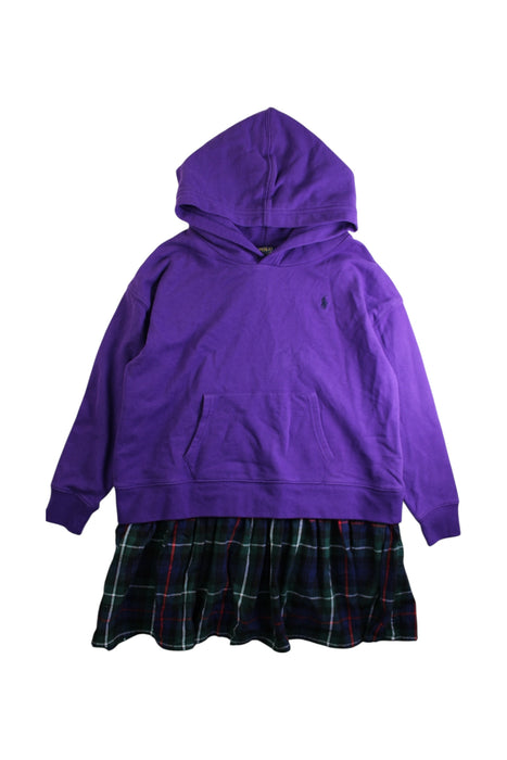 A Purple Hooded Sweatshirts from Polo Ralph Lauren in size 8Y for girl. (Front View)