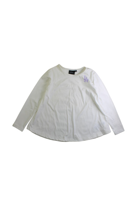 A White Long Sleeve T Shirts from MLB in size 6T for girl. (Front View)