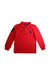A Red Long Sleeve Polos from Ralph Lauren in size 5T for boy. (Front View)