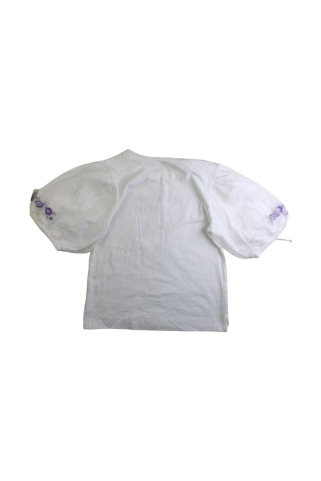 A White Short Sleeve Tops from Anna Sui in size 10Y for girl. (Back View)