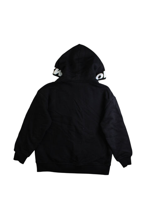 A Black Hooded Sweatshirts from MSGM in size 6T for boy. (Back View)