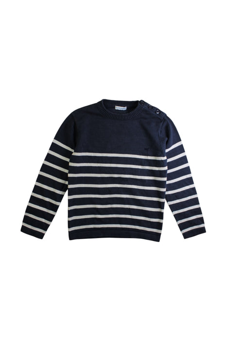 A Navy Knit Sweaters from Vertbaudet in size 4T for boy. (Front View)