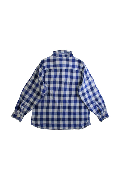 A Blue Long Sleeve Shirts from Petit Bateau in size 8Y for boy. (Back View)