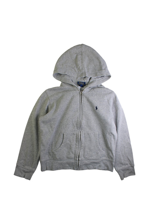 A Grey Hooded Sweatshirts from Polo Ralph Lauren in size 10Y for boy. (Front View)