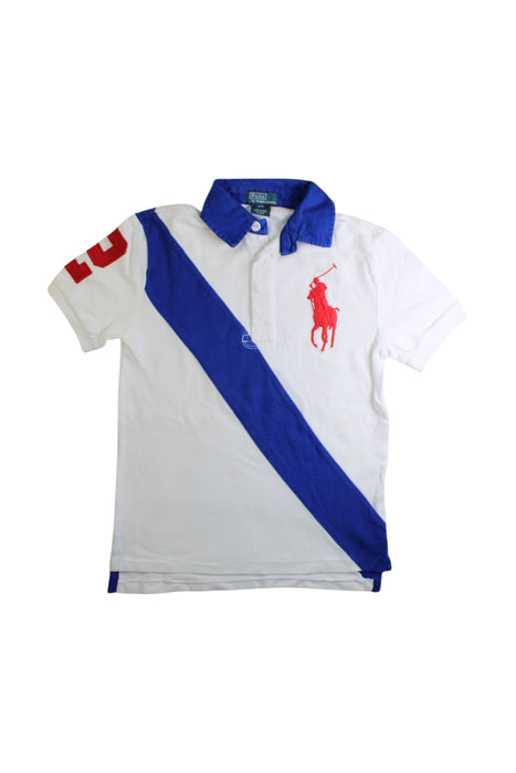 A White Short Sleeve Polos from Polo Ralph Lauren in size 8Y for boy. (Front View)