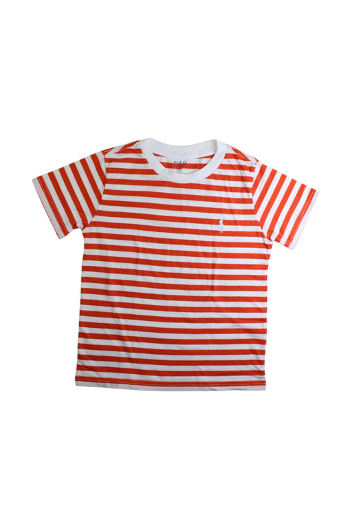 A Red Short Sleeve T Shirts from Polo Ralph Lauren in size 5T for boy. (Front View)