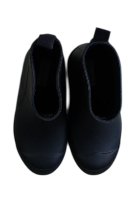 A Black Rain Boots from Hunter in size 5T for boy. (Back View)