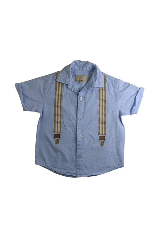 A Blue Short Sleeve Shirts from Chickeeduck in size 2T for boy. (Front View)