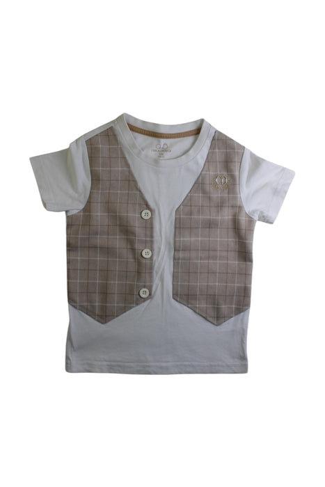 A White Short Sleeve T Shirts from Chickeeduck in size 2T for boy. (Front View)