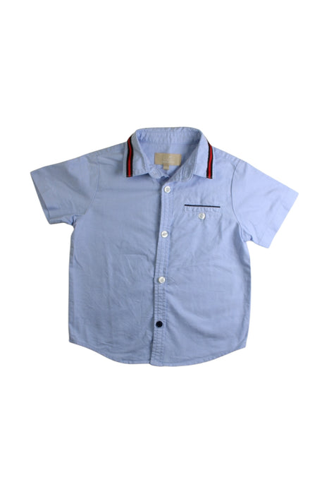 A Blue Short Sleeve Shirts from Chickeeduck in size 2T for boy. (Front View)