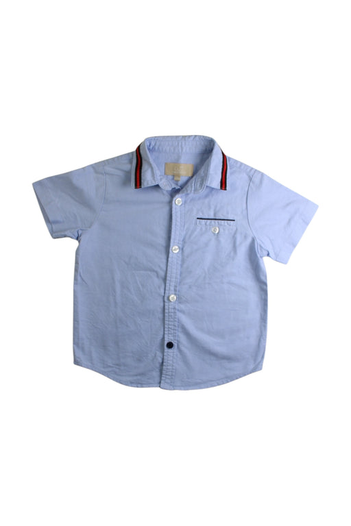A Blue Short Sleeve Shirts from Chickeeduck in size 2T for boy. (Front View)