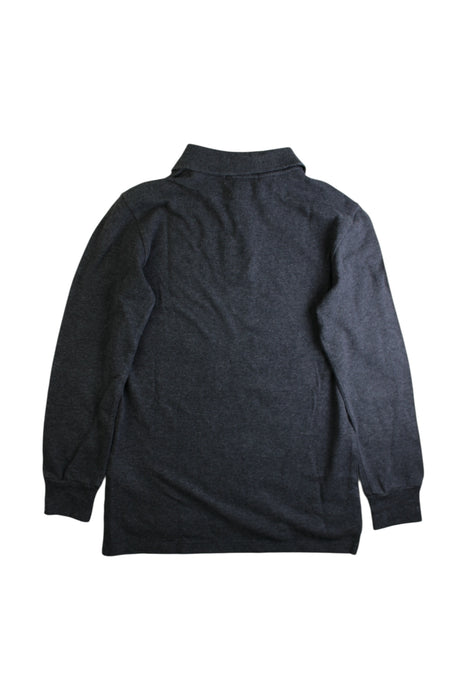 A Grey Long Sleeve Polos from Polo Ralph Lauren in size 8Y for boy. (Back View)