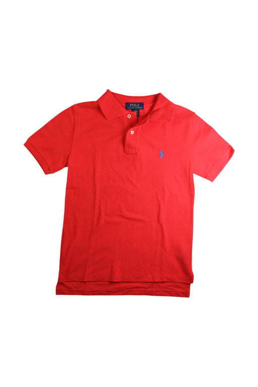 A Red Short Sleeve Polos from Polo Ralph Lauren in size 8Y for boy. (Front View)