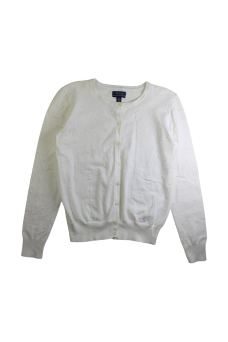 A White Cardigans from Polo Ralph Lauren in size 12Y for girl. (Front View)