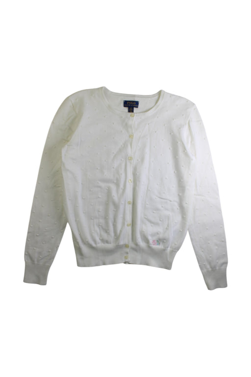 A White Cardigans from Polo Ralph Lauren in size 12Y for girl. (Front View)