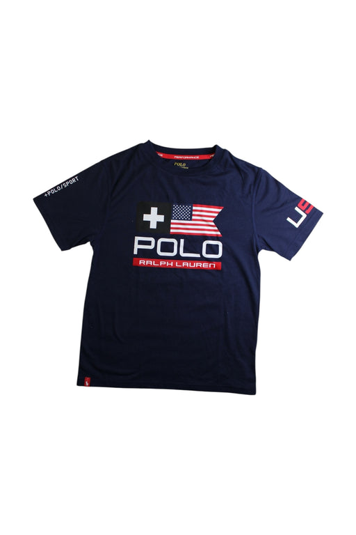 A Navy Short Sleeve T Shirts from Polo Ralph Lauren in size 12-18M for boy. (Front View)