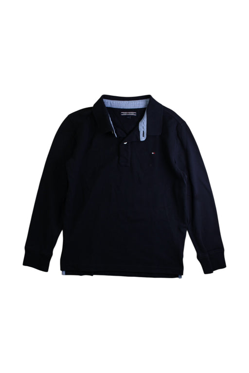 A Black Buttoned Sweatshirts from Tommy Hilfiger in size 10Y for boy. (Front View)
