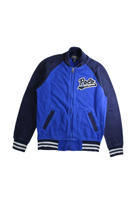 A Blue Lightweight Jackets from Polo Ralph Lauren in size 8Y for boy. (Front View)
