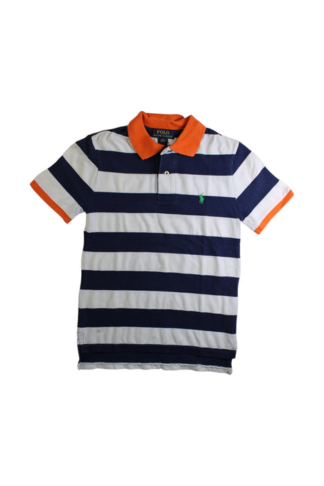 A Navy Short Sleeve Polos from Polo Ralph Lauren in size 8Y for boy. (Front View)