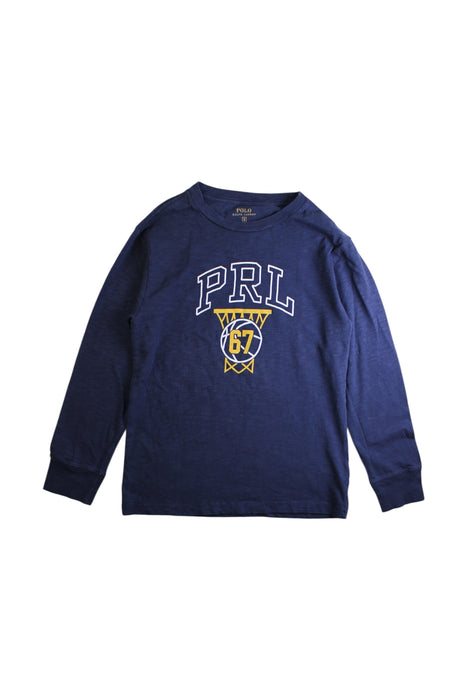 A Navy Long Sleeve T Shirts from Polo Ralph Lauren in size 8Y for boy. (Front View)