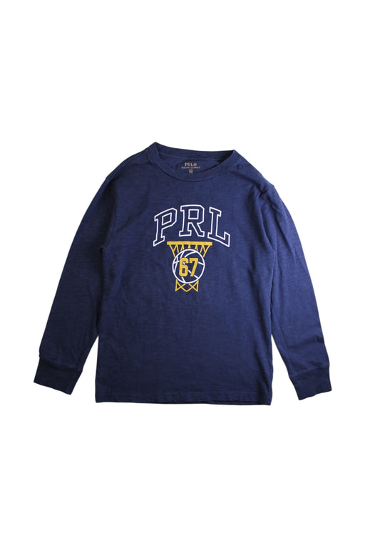 A Navy Long Sleeve T Shirts from Polo Ralph Lauren in size 8Y for boy. (Front View)