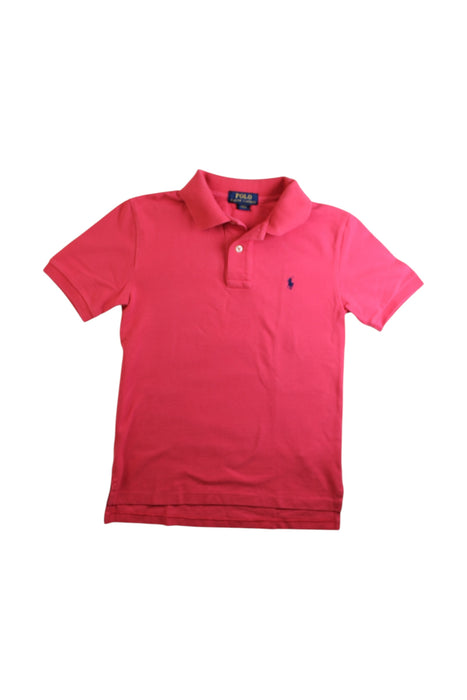 A Pink Short Sleeve Polos from Polo Ralph Lauren in size 8Y for boy. (Front View)
