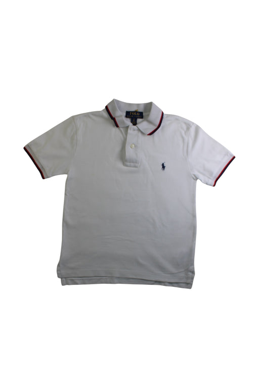 A White Short Sleeve Polos from Polo Ralph Lauren in size 8Y for boy. (Front View)