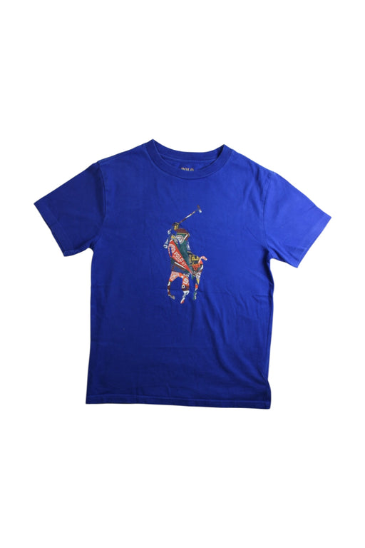 A Blue Short Sleeve T Shirts from Polo Ralph Lauren in size 8Y for boy. (Front View)