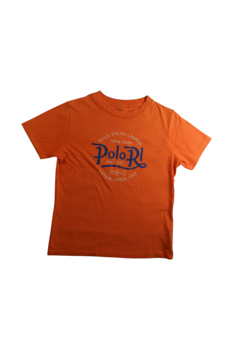 A Orange Short Sleeve T Shirts from Polo Ralph Lauren in size 6T for boy. (Front View)