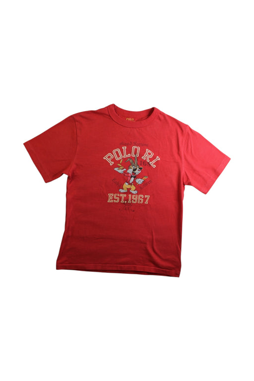 A Red Short Sleeve T Shirts from Polo Ralph Lauren in size 8Y for boy. (Front View)