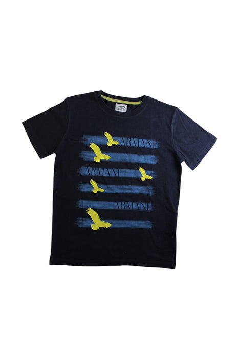 A Navy Short Sleeve T Shirts from Armani in size 10Y for boy. (Front View)