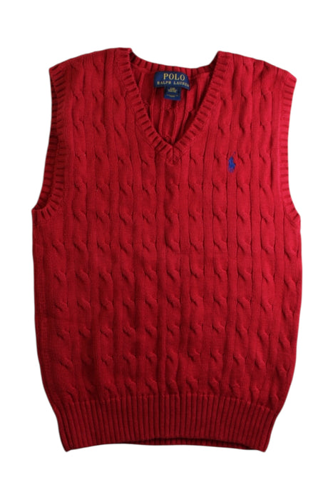 A Red Sweater Vests from Polo Ralph Lauren in size 8Y for boy. (Front View)