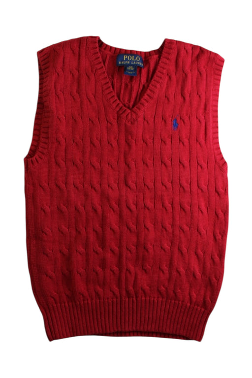 A Red Sweater Vests from Polo Ralph Lauren in size 8Y for boy. (Front View)