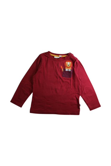 A Red Long Sleeve Tops from Jojo Maman Bébé in size 4T for boy. (Front View)